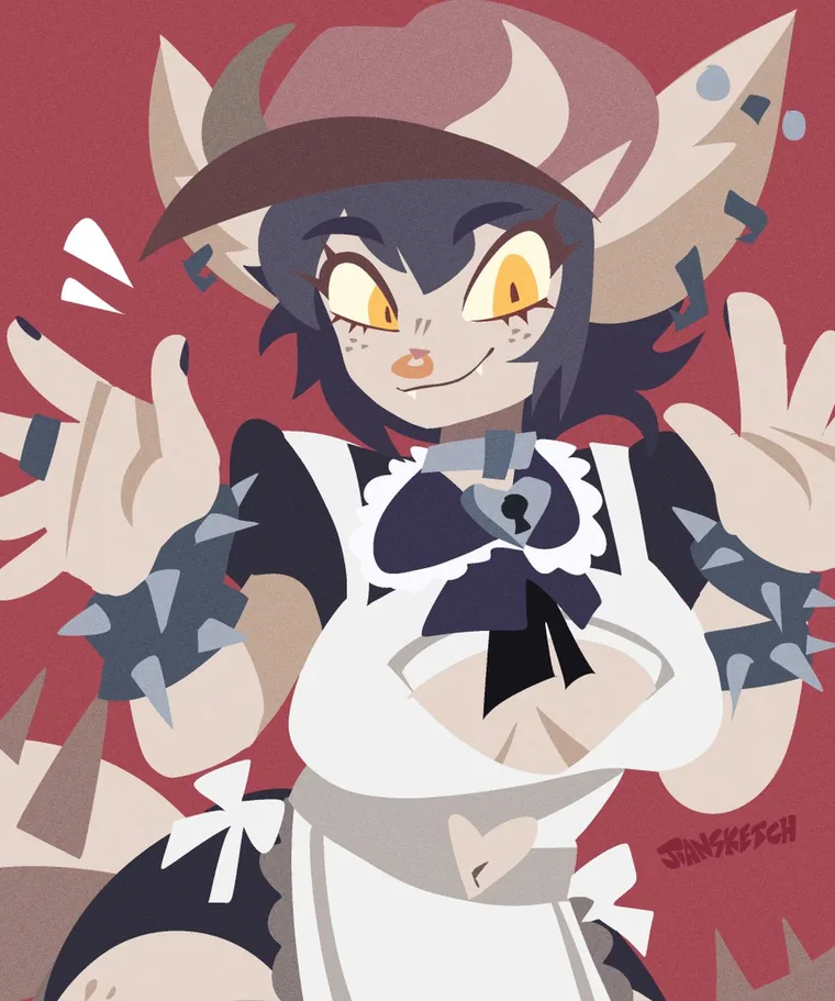 Lineless illustration commission example