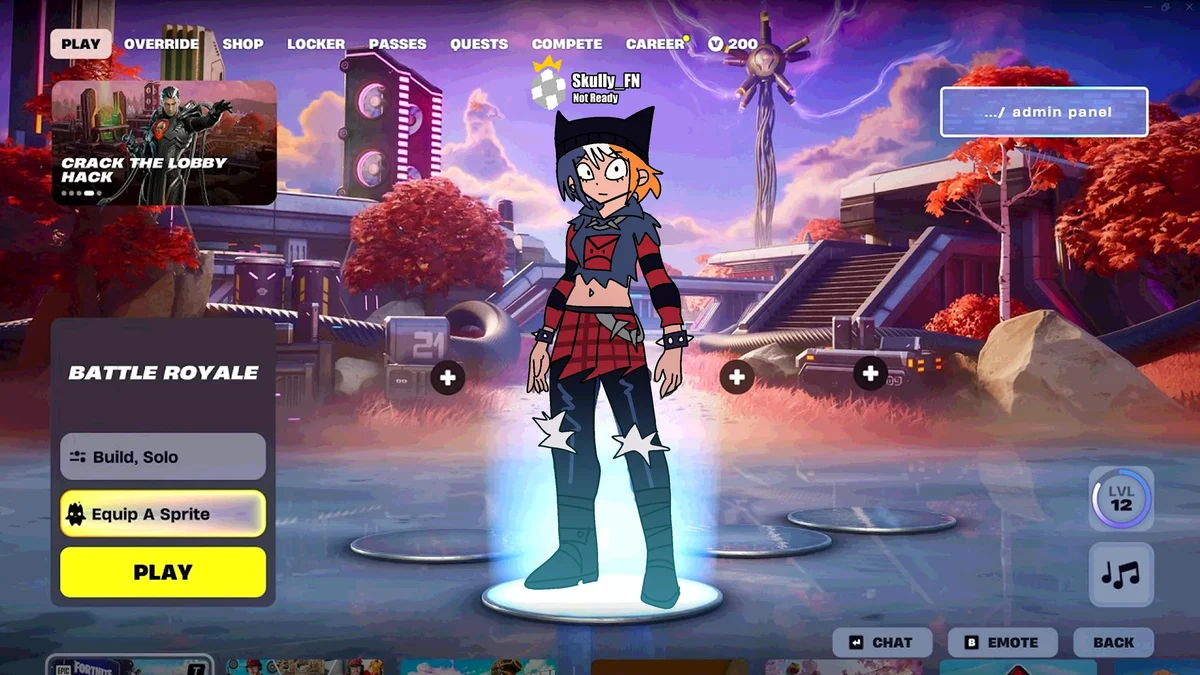 In the Fortnite Lobby YCH example